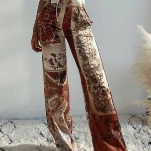 ZARA PATCHWORK PRINTED TROUSERS NEW SS2021 SIZE XXL REF. 7807/018